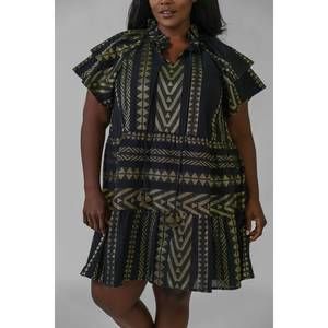 NEW JUST BELLINA folklore dress - plus in black